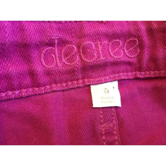 NEW NWT! Decree Jean Denim Shorts Ultra Pink Size - Picture 5 of 8